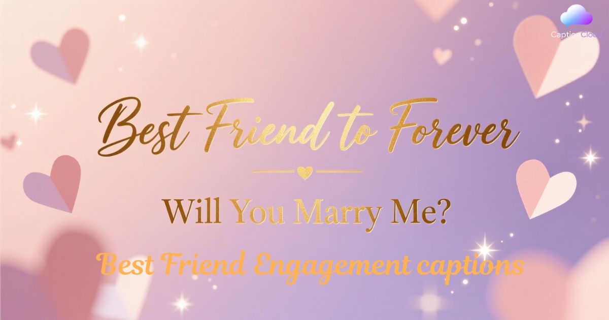 Best Friend Engagement captions