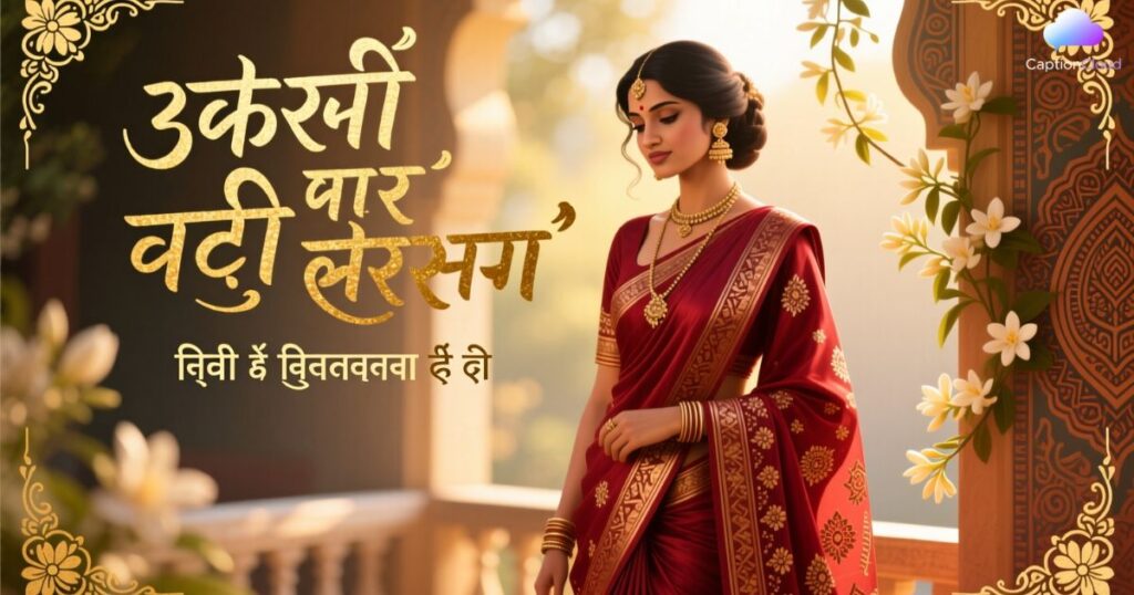 Best Saree Captions For Instagram in Hindi