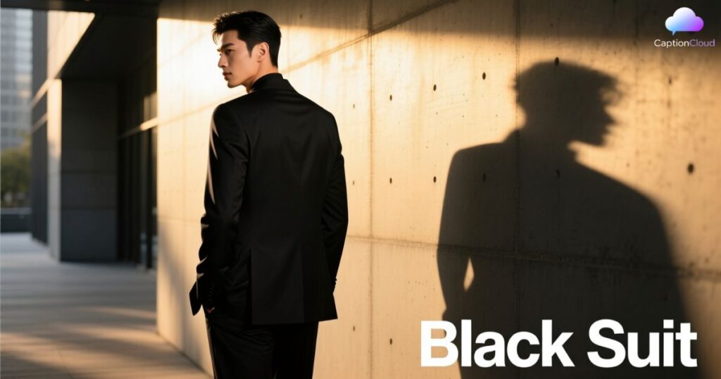 Black Suit Captions for Instagram