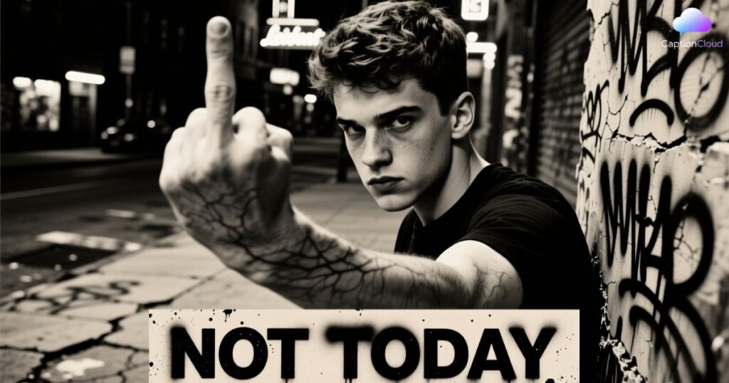 Bold & Defiant Middle Finger Captions