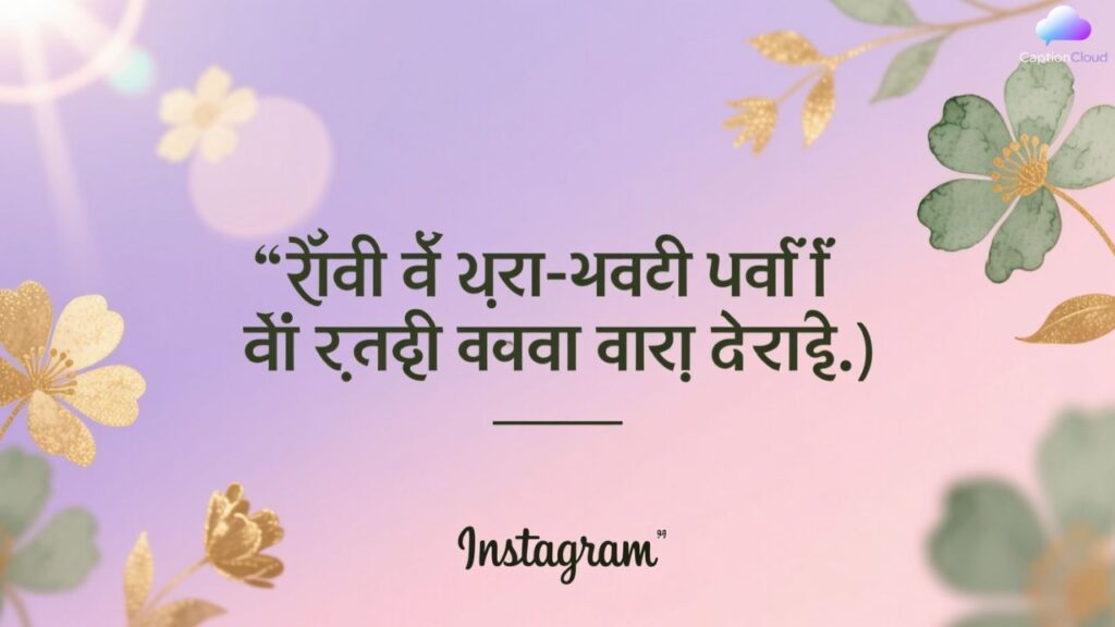 Captions For Instagram In Hindi