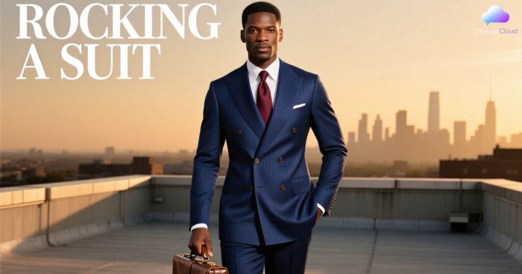 Captions for Rocking a Suit