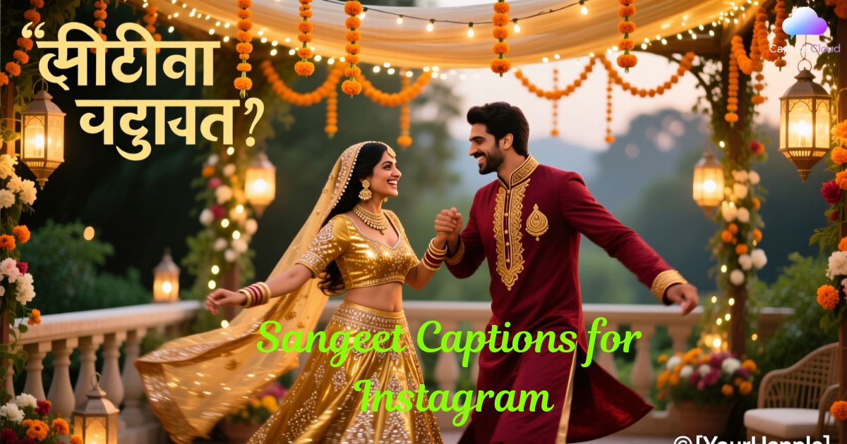 Sangeet Captions for Instagram