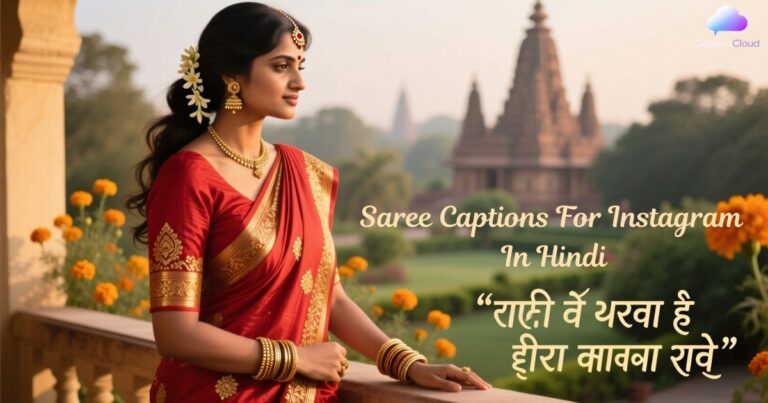 Saree Captions For Instagram In Hindi