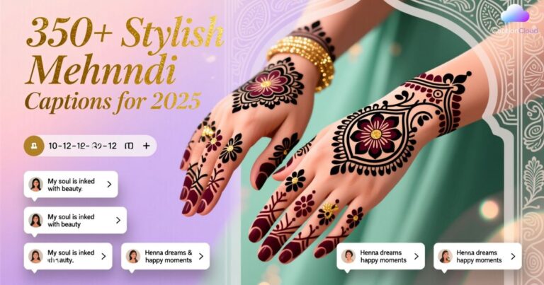 Stylish Mehndi Captions