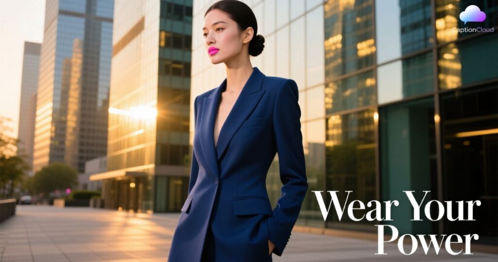 Wearing a Suit Captions for Instagram for Girls