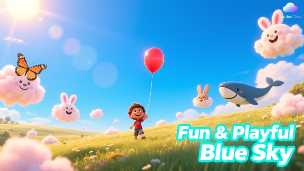 Fun & Playful Blue Sky Captions