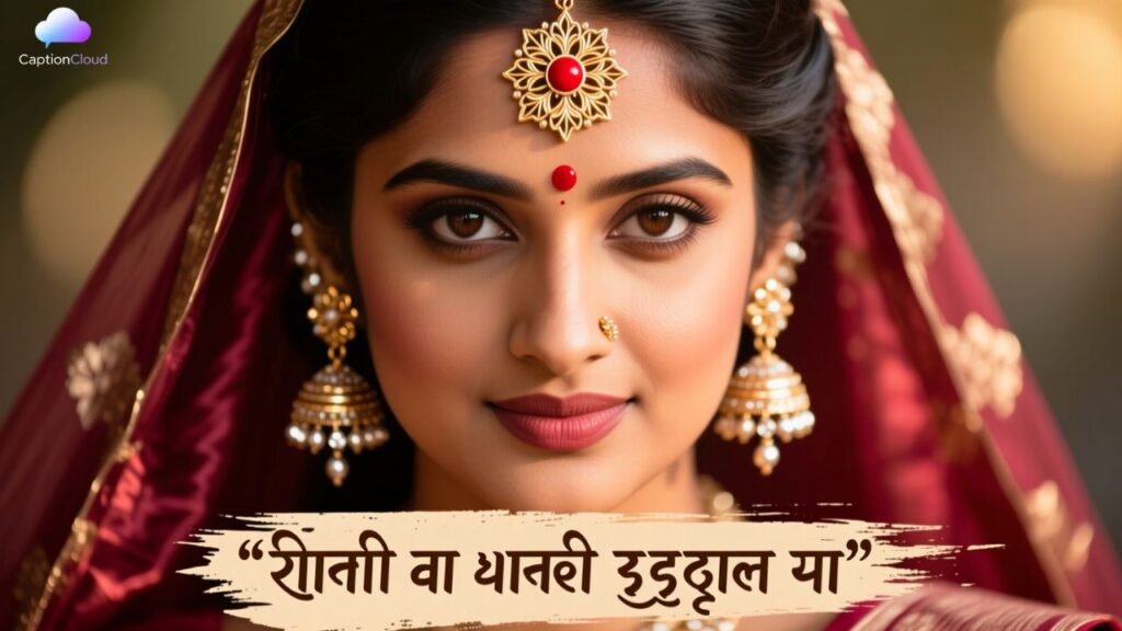 Jhumka bindi captions for Instagram in Hindi