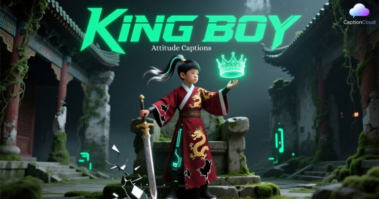 King Boy Attitude Captions