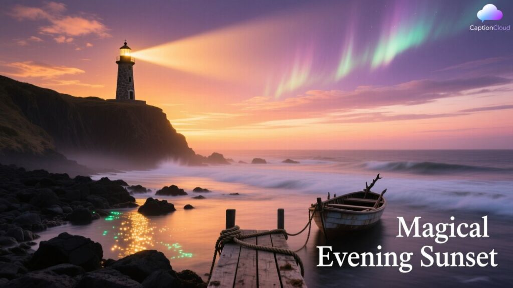 Magical Evening Sunset Captions