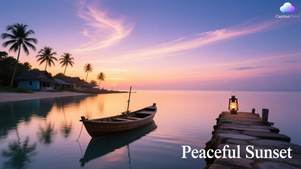 Peaceful Sunset Captions