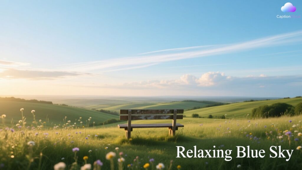 Relaxing Blue Sky Captions
