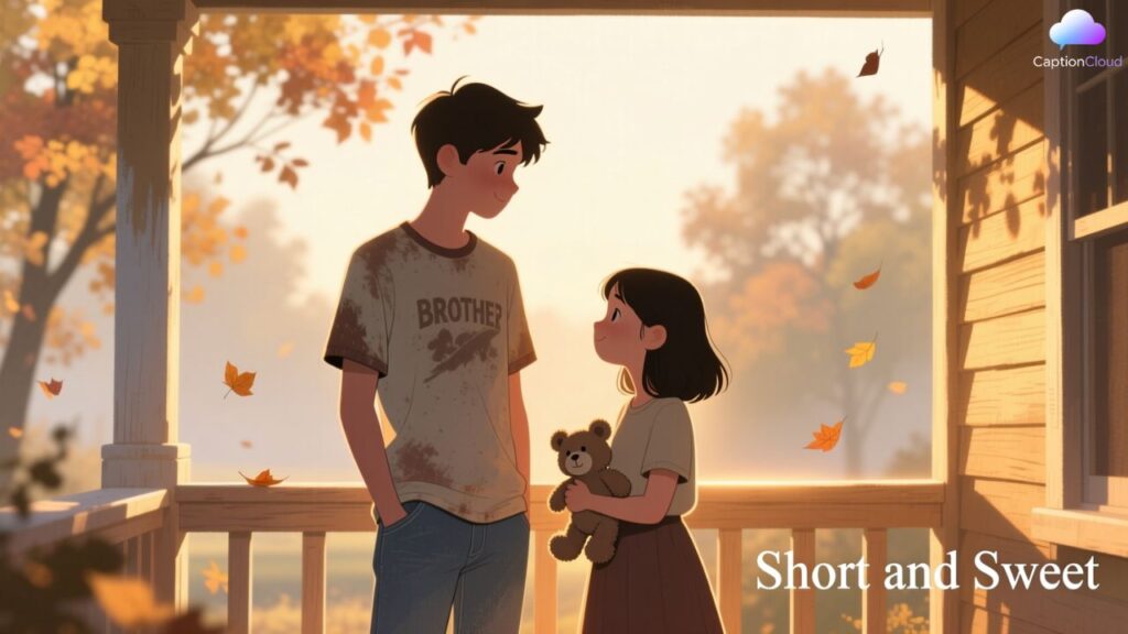 Short and Sweet Captions for Brother and Sister