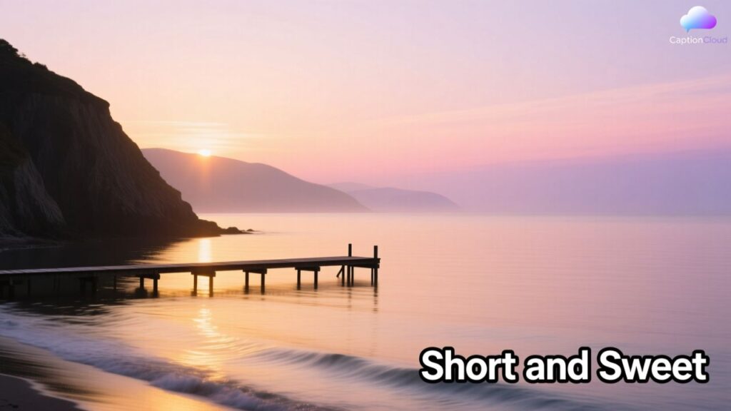 Short and Sweet Sunset Captions