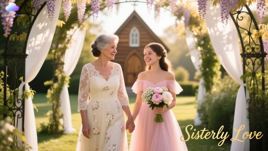 Sisterly Love Wedding Captions