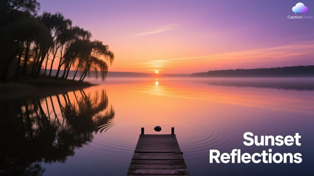 Sunset Reflections Instagram Captions